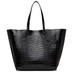 Anine Bing Elly Tote black croc